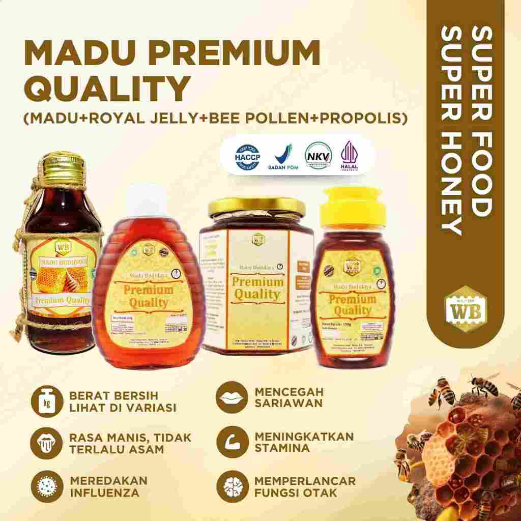 

WB Wild Bee - Madu Premium Quality/Lebah Apis Melifera - Wild Bee - kemasan try kit - Beli 10 Gratis 1