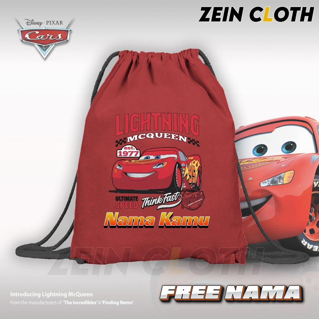 Tas Serut Anak Lightning Mcqueen / Tas Serut Mcqueen Anak