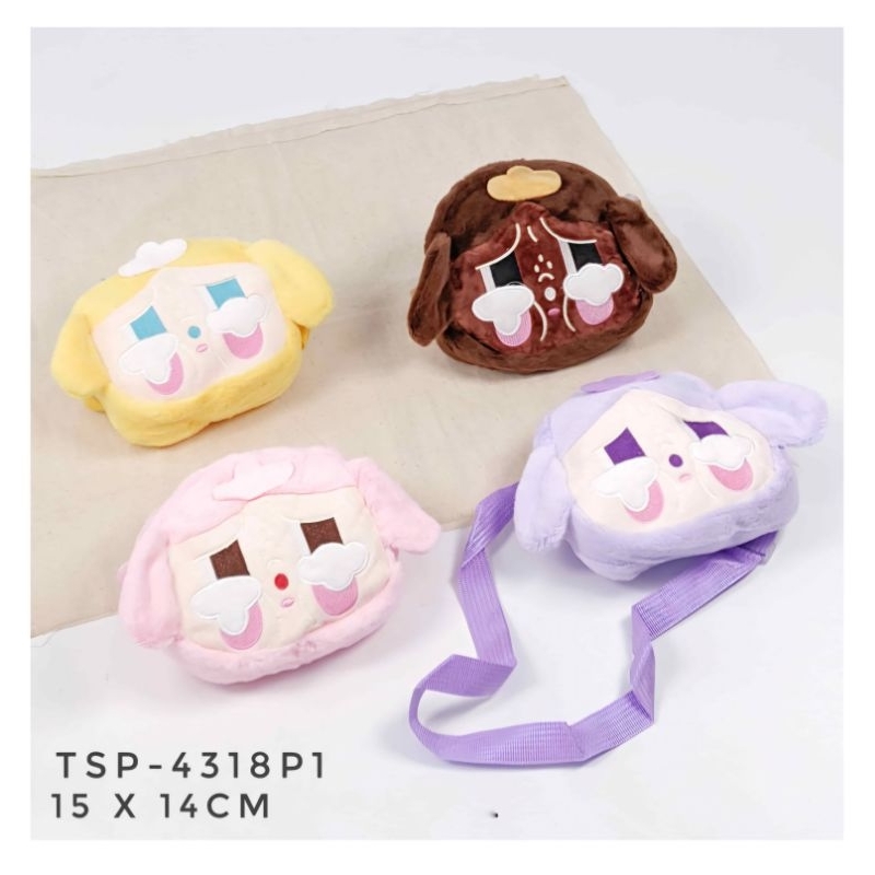 tas selempang bulu anak perempuan crybaby