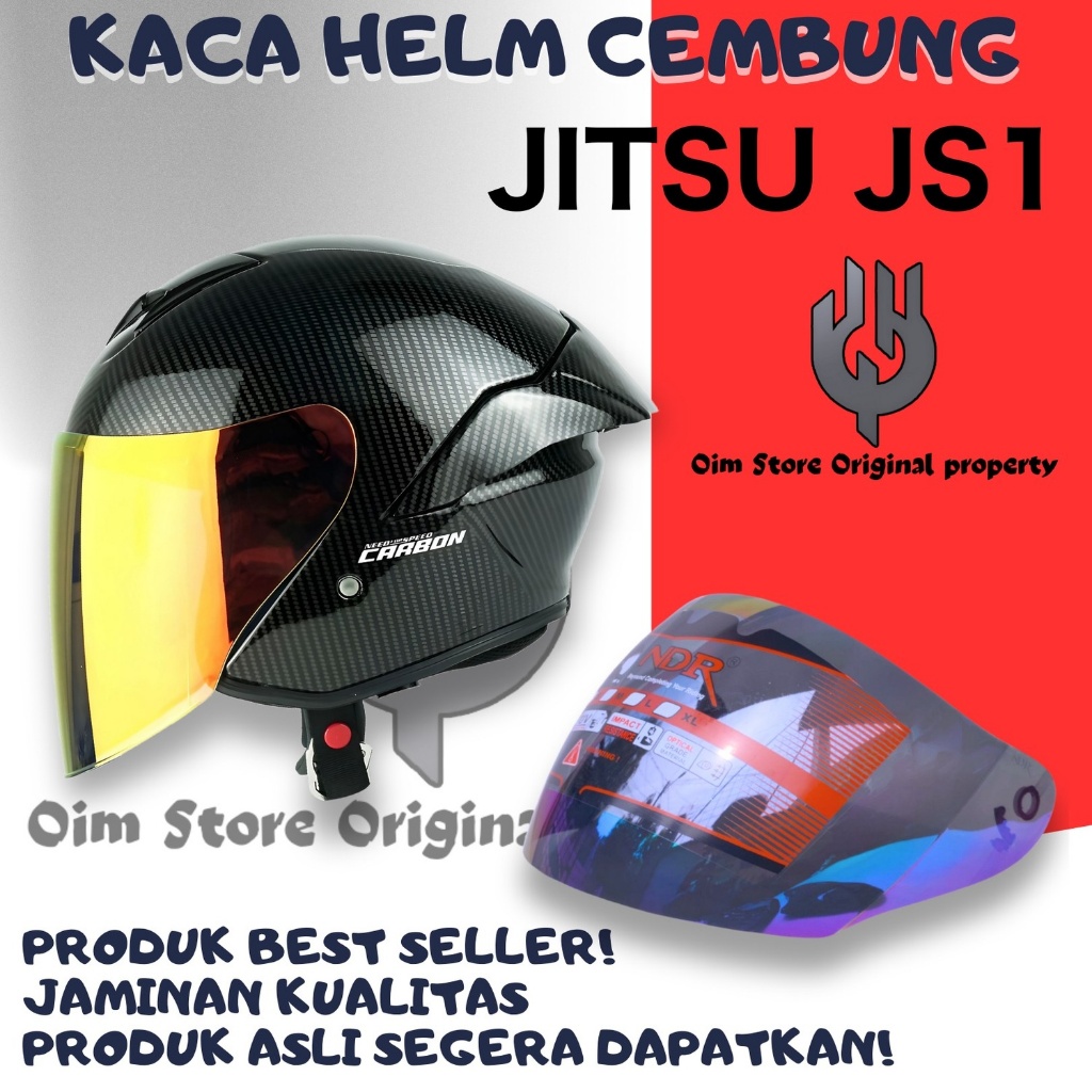 Kaca Helm JITSU JS1 Visor Helmet half face CEMBUNG venom open GMT Jitsu js1