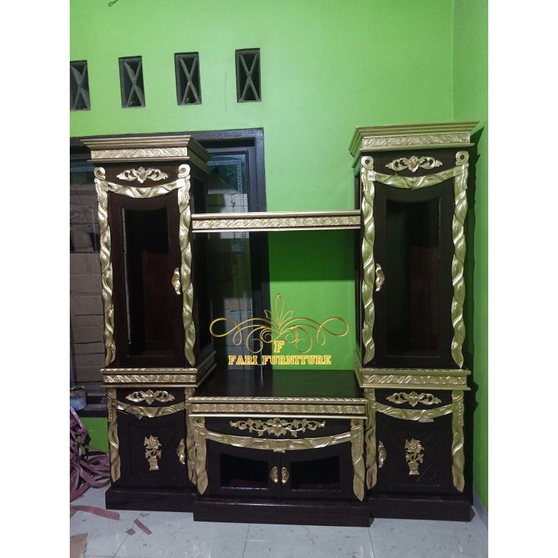 Bufet Tv Jati Minimalis / Bufet Pajangan Furniture Jepara