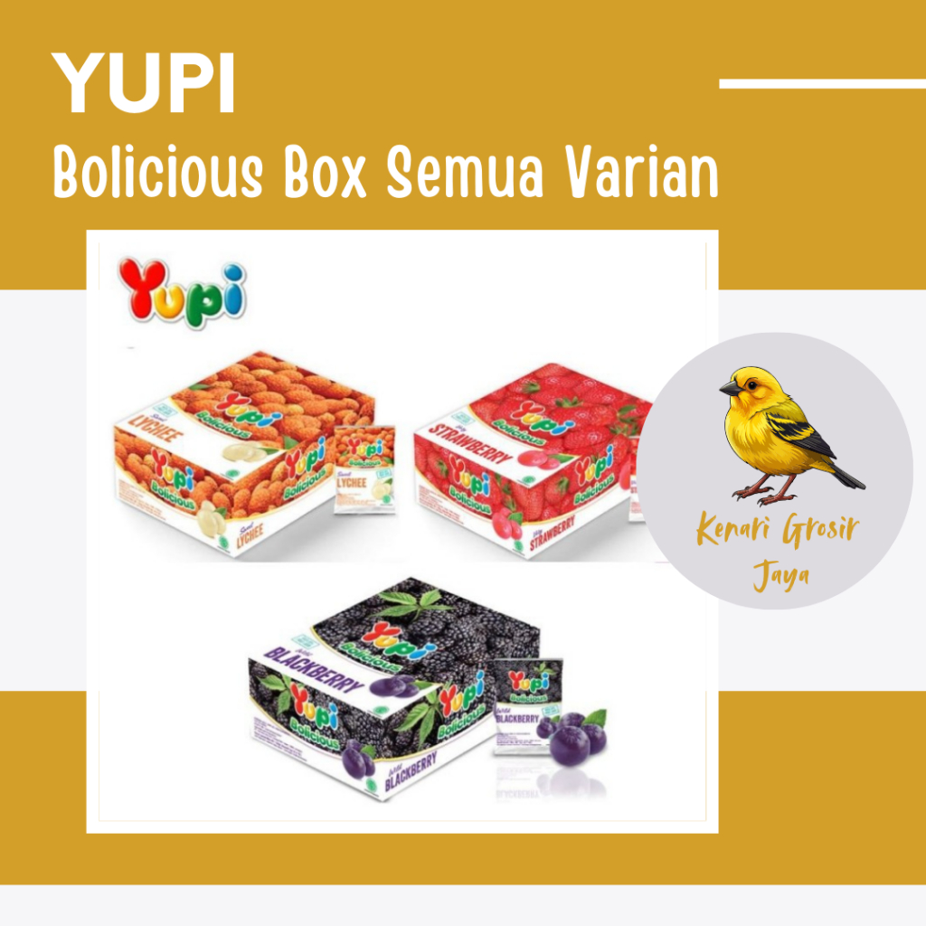 

Yupi Bolicious Box All Varian 5 Gram x 24 Pcs