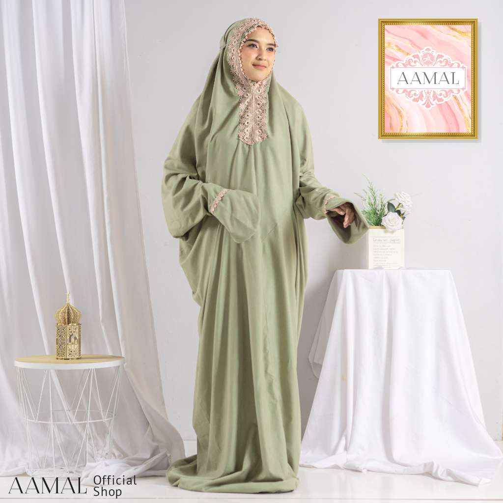 Safaluna - Mukena Terusan Dewasa Mewah Laysha Jumbo