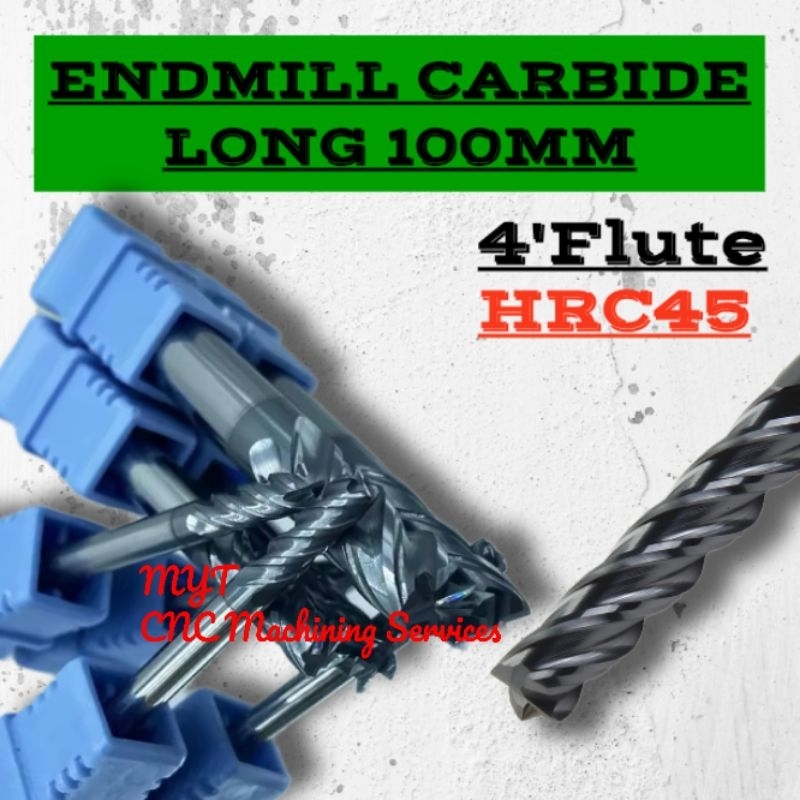 Endmill Carbide Long 6 MM X 100 HRC45