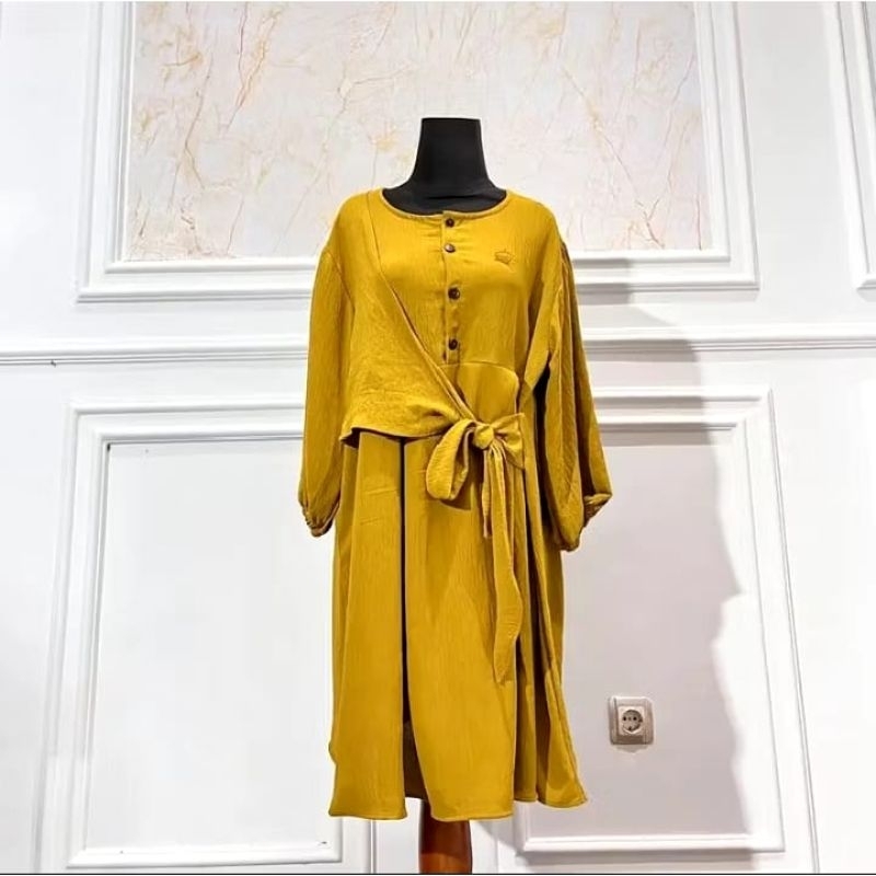 Tunik Khansa Wanita Jumbo Tunik Khansa cringkle Murah Jumbo