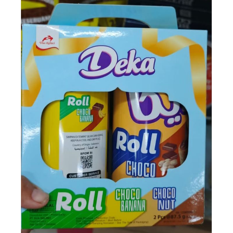 

Deka wafer roll paket hampers idul Fitri isi 2 kaleng @87.5gr