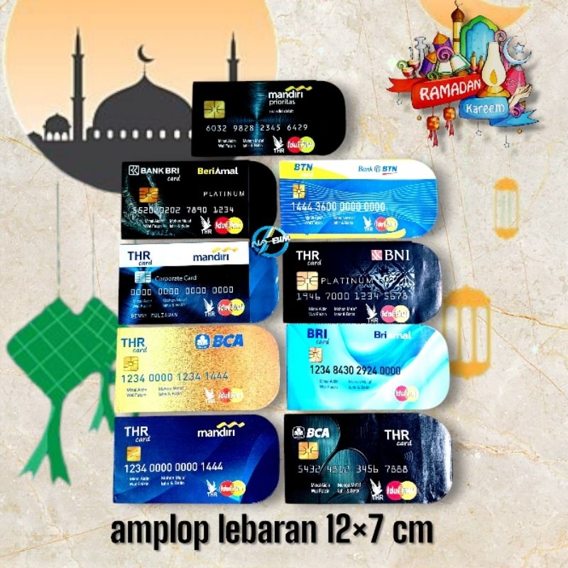 

Angpao lebaran amplop lemaran ATM HK uk medium isi 10-50-100 lembar 1 karakter