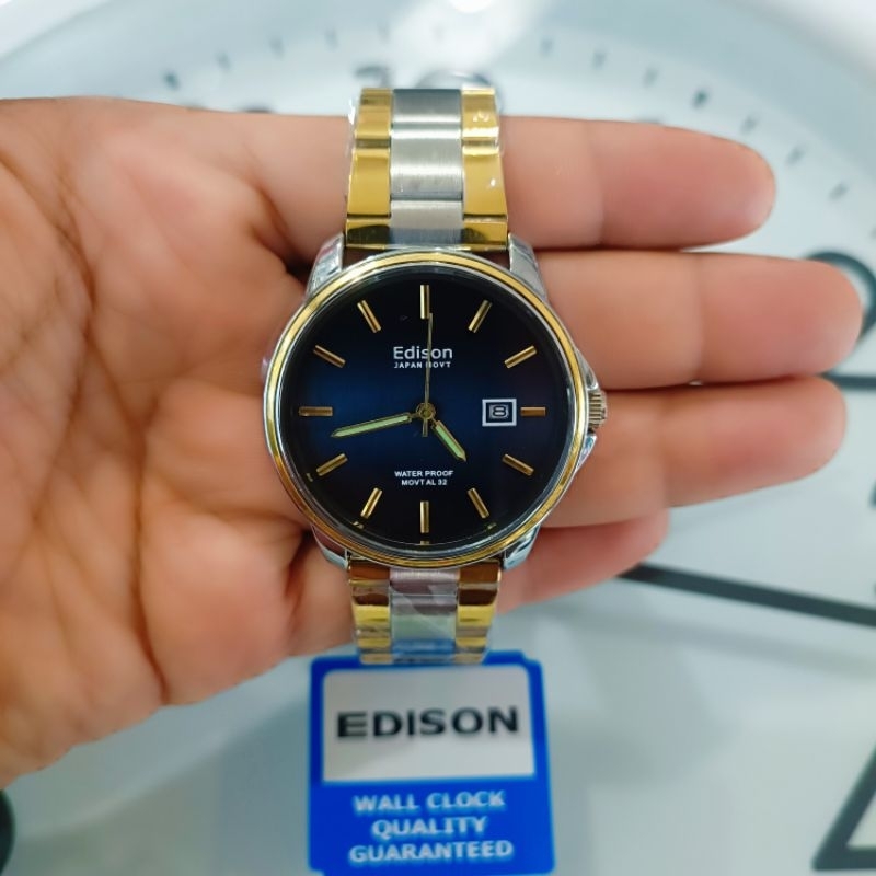 Jam Tangan Pria Edison Analog Stainless Classic Watches Fashion