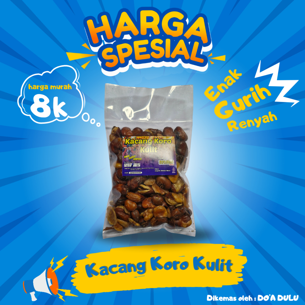 

Kacang Koro Kulit Cuma 8k, Renyah Maksimal!