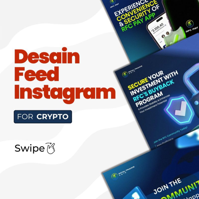 Jasa Desain Feed Instagram Crypto | Konten Estetik & Profesional