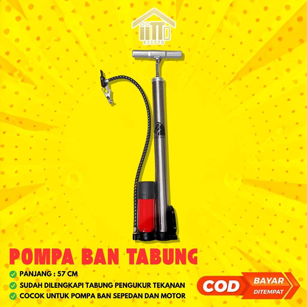POMPA BAN TABUNG METER SEPEDA / POMPA BAN SEPEDA / POMPA MOTOR / POMPA BAN MOTOR / POMPA BAN SEPEDA 