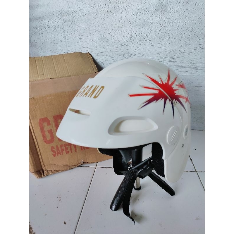 Helm Grand retro klasik NOS vintage helm half face motor antik honda astrea prima star grand legenda