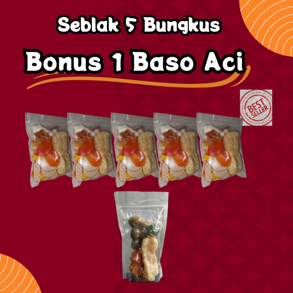 

PAKET SEBLAK 5 BUNGKUS GRATIS 1 BASO ACI