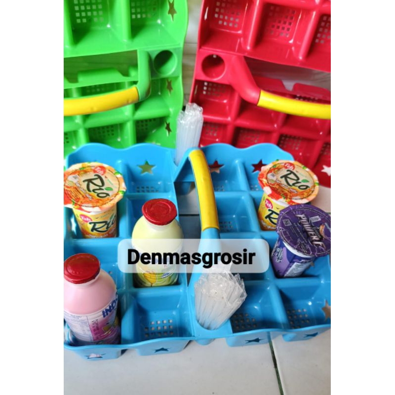 RAK AQUA 16 LUBANG / Rak Minuman Gelas / Rak Aqua Plus Lubang Sedotan / KERANJANG AQUA / TEMPAT AQUA