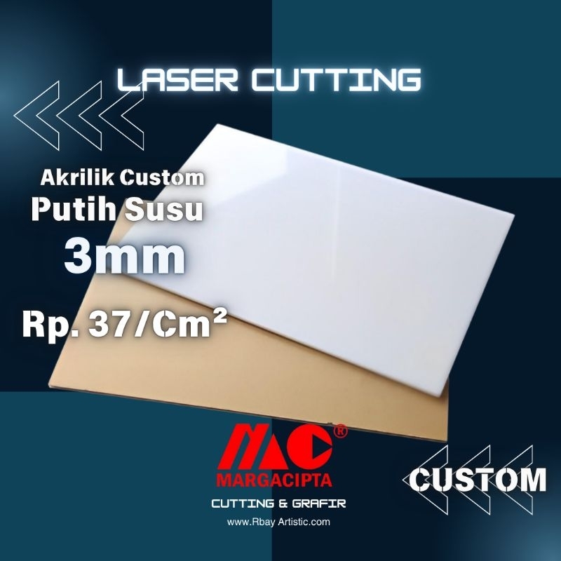 

Akrilik Custom Lembaran Putih Susu 3mm Rp37/cm