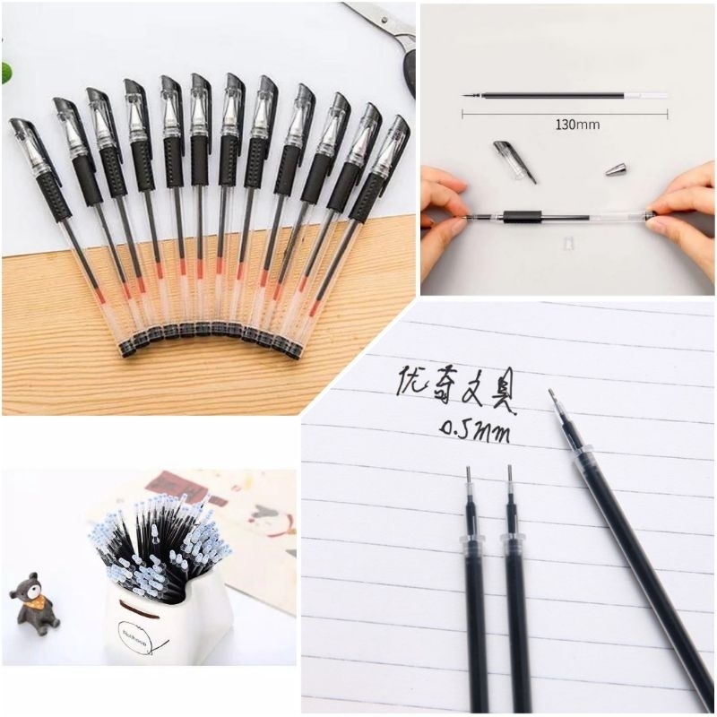 

REFILL TINTA GEL ISI ULANG TINTA PULPEN PENA GEL REFILL 0.5MM