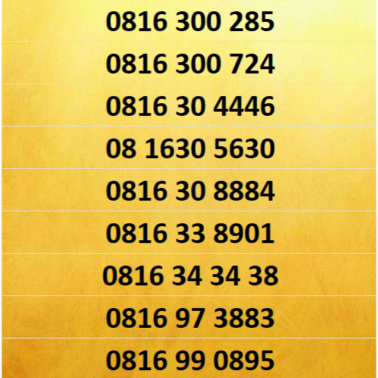 Nomor Cantik IM3 Ooredoo 10 Digit Seri 0816 33 xxxx Grade K