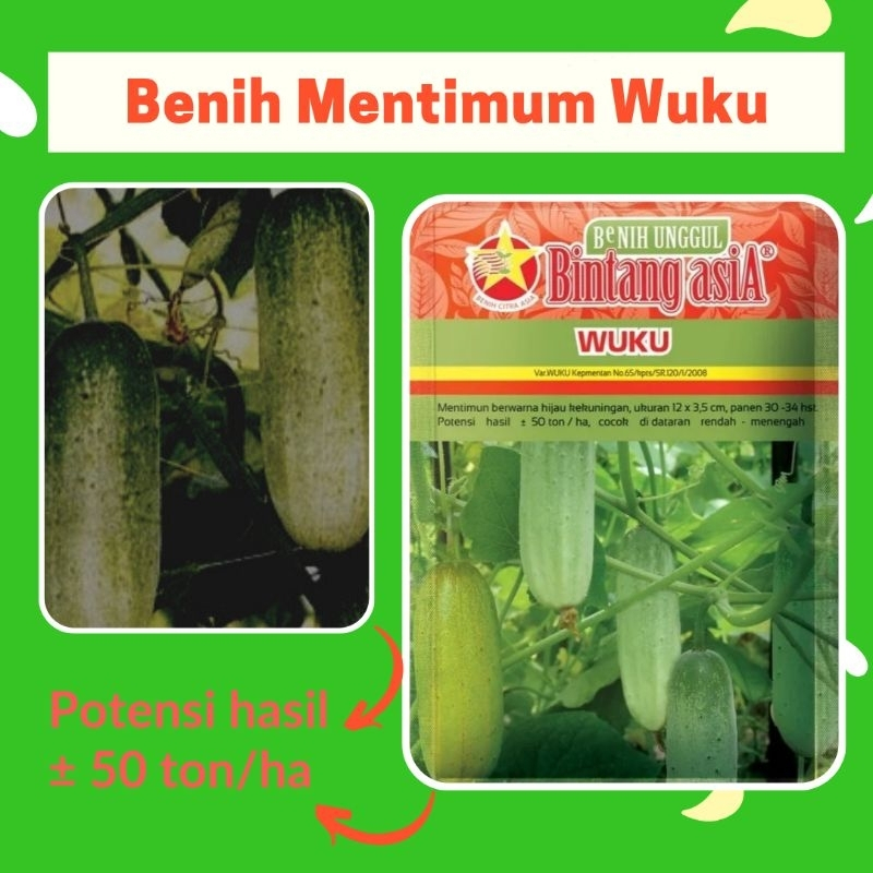 Benih Timun WUKU Bintang Asia - 20 Gram