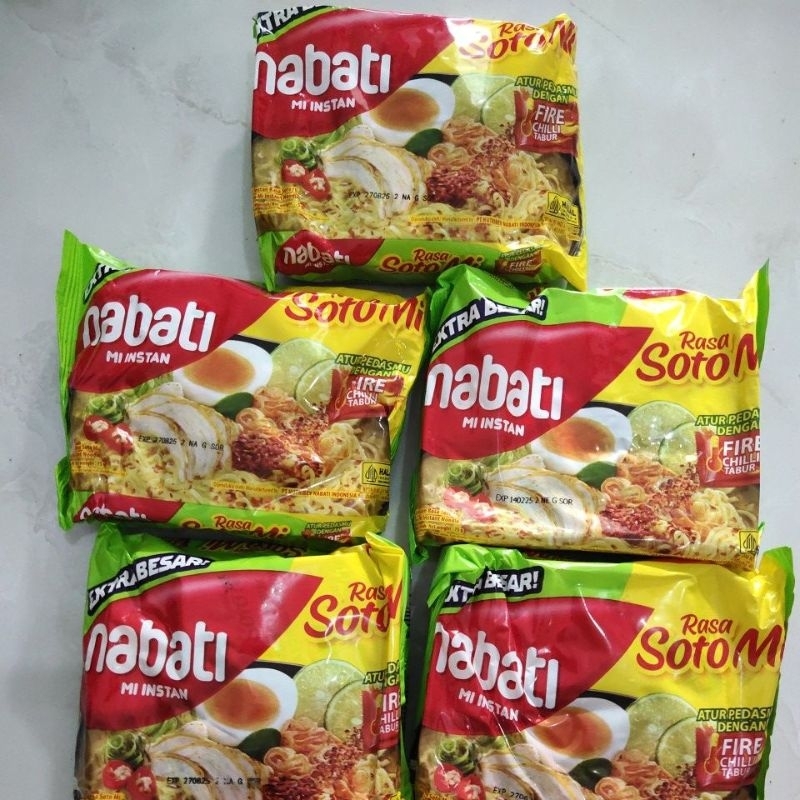

5 pcs nabati mie instan rasa sotoMi