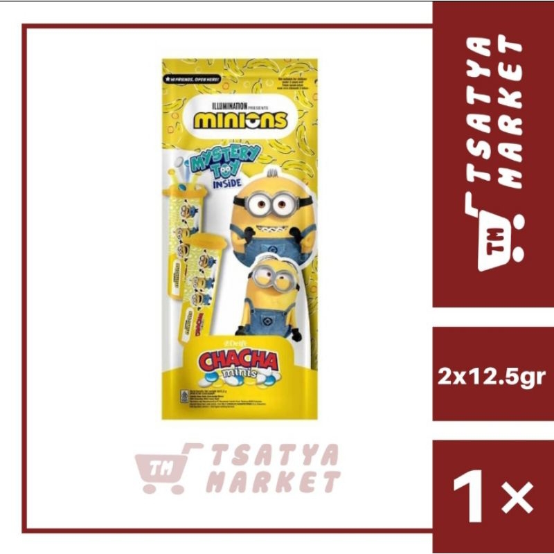 

CHACHA MINIS PERMEN COKLAT MYSTERY TOYS MINIONS ISI 2 PCS