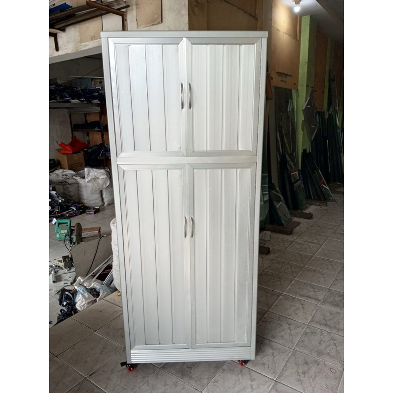 Lemari / Rak Piring Alumunium Model Fullbox / Tertutup Full Alumunium tebal