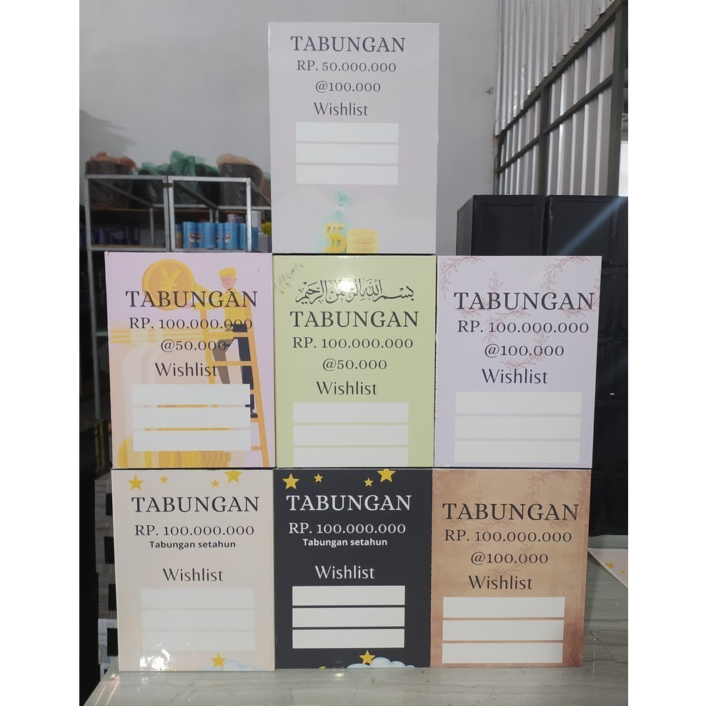 Celengan Target Kunci Jumbo Uk 10X10X15 Cm Tabungan Uang Asli Celengan Kotak Kayu MDF Hight Premium