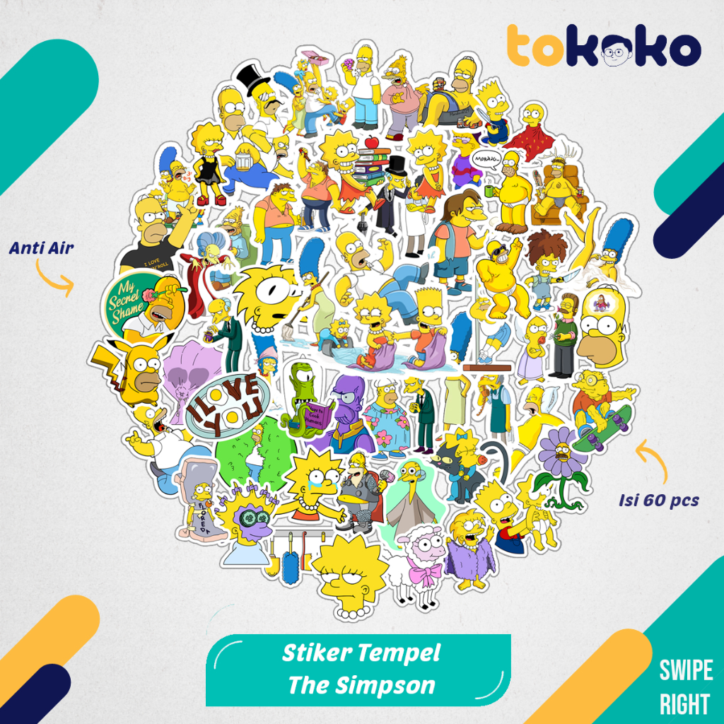 

Stiker Cutting The Simpson Kartun Paper Vinyl Dekorasi Laptop Koper Tumbler Kulkas DIY