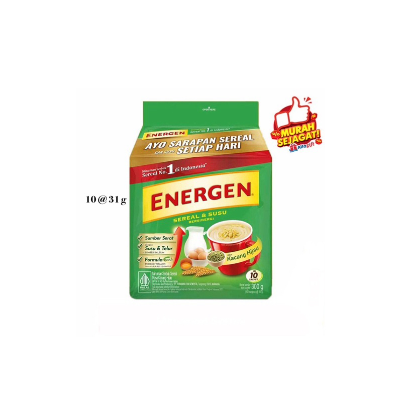 

Energen Minuman Sereal Kacang Hijau 10 x 31 g