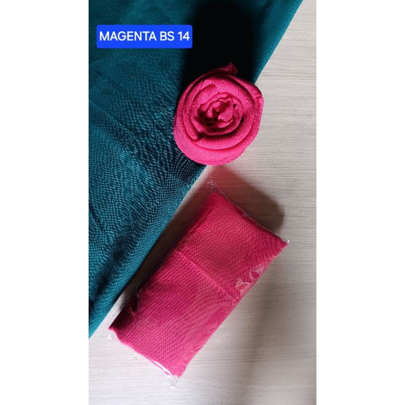 Jilbab segi empat hijab kerudung warna Magenta BS14 bella square bahan polycotton
