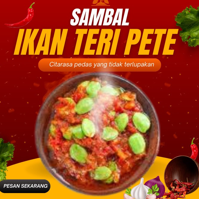 

PROMO 3 BUNGKUS SAMBEL CUMI PETE MIX TERI serba 25 gr TANPA PENGAWET