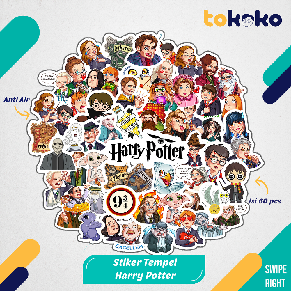 

Stiker Cutting Harry Potter Kartun Film Paper Vinyl Dekorasi Laptop Koper Tumbler Kulkas DIY