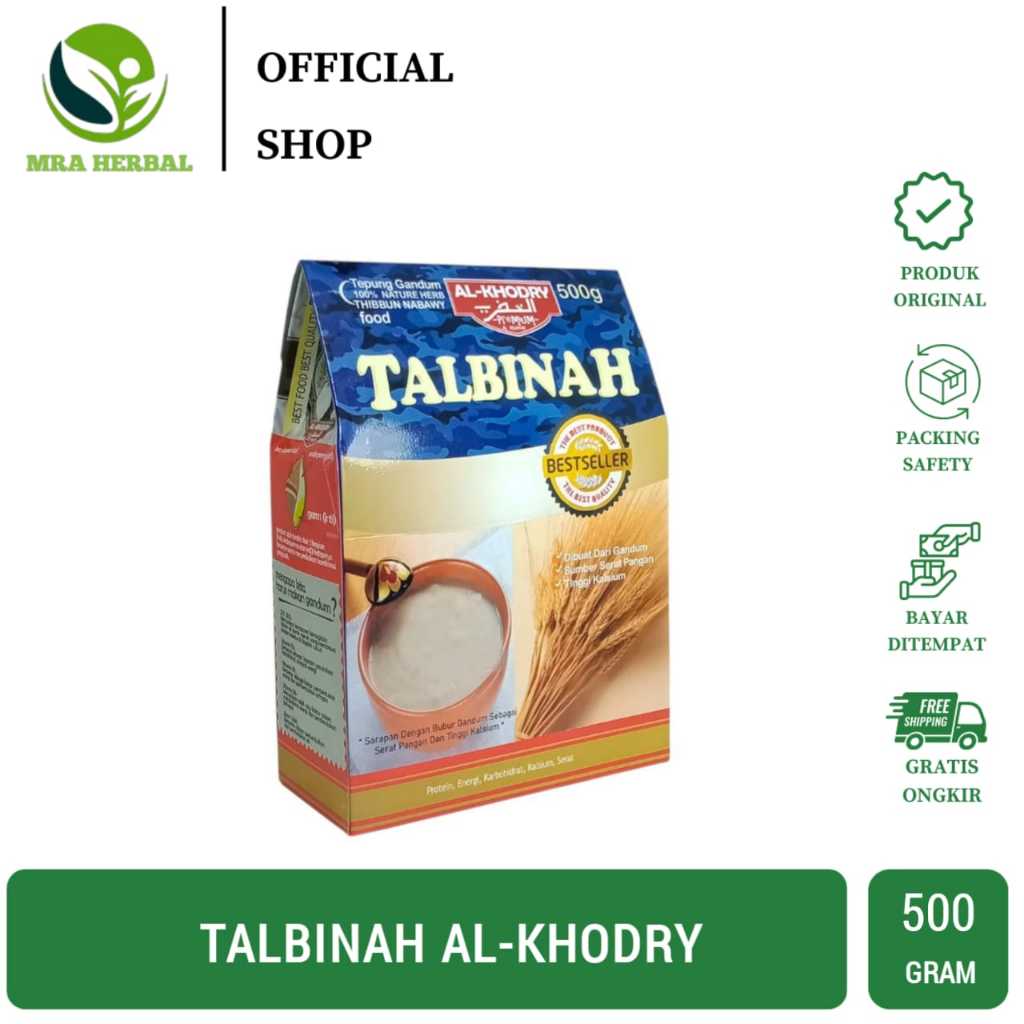 

Talbinah Tepung Gandum Al-Khodry 500 Gr | Membantu Mengatasi Maag & Asam Lambung | Tepung Gandum Talbinah