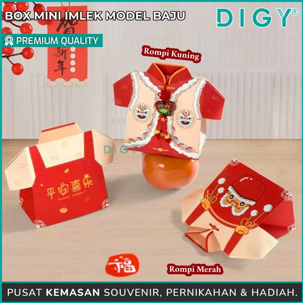 

Box Mini Imlek Model Baju / Box Chinnese New Year / Dus Mini Baju BOX MINI IMLEK MODEL