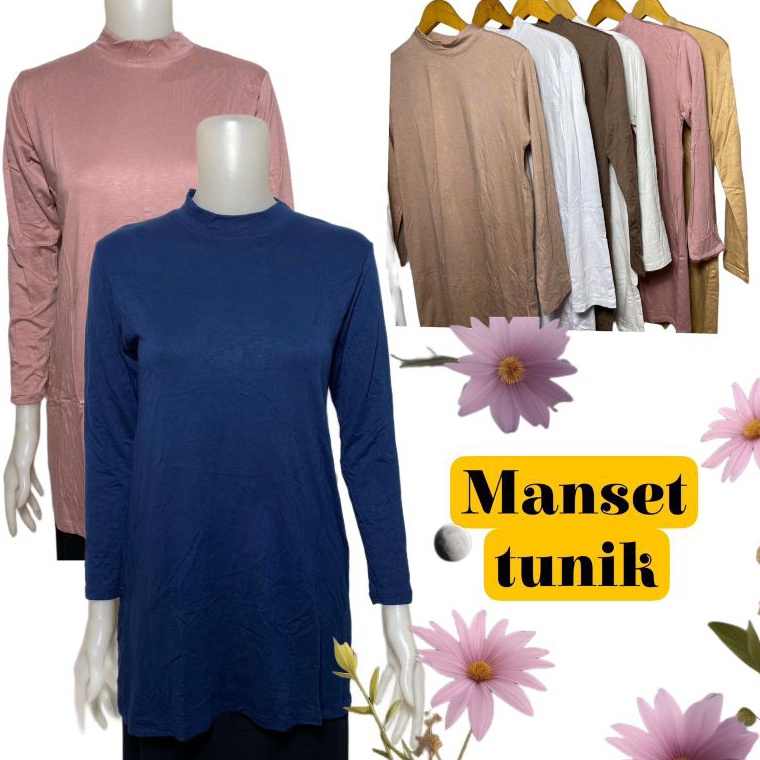 22 Rekomendasi Manset Tunik Lengan Panjang Wanita Inner Selutut Polos Bahan Rayon Super