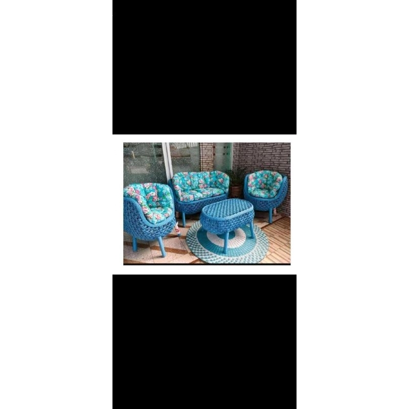 Kursi tamu Brekele Rotan Sintetis