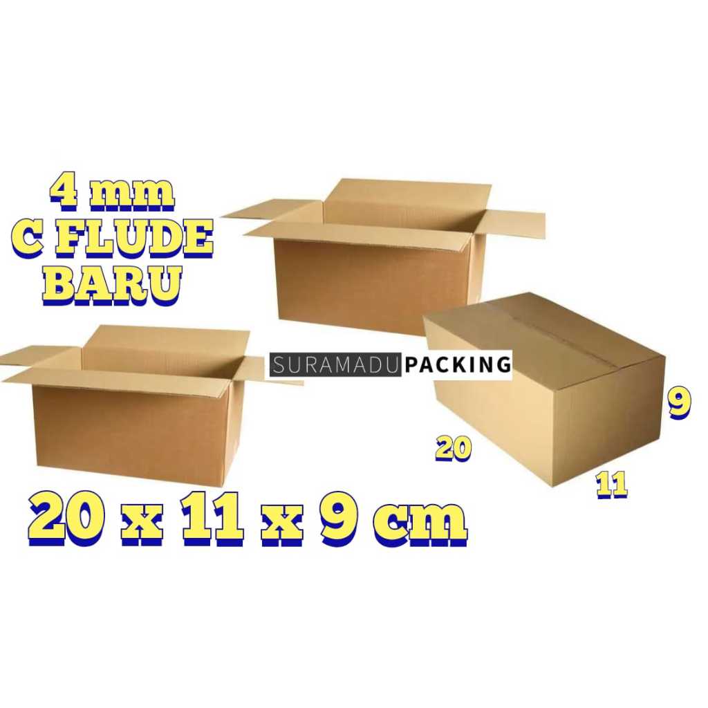 

Kardus box karton packing 20x11x9 cm Packing Polos dan Tebal 4mm C FLUDE