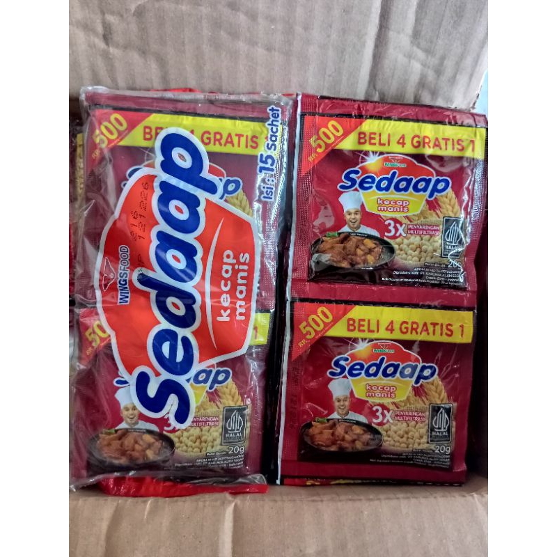 

KECAP SEDAAP 20gr RENCENG 500AN ISI 15 Sachet