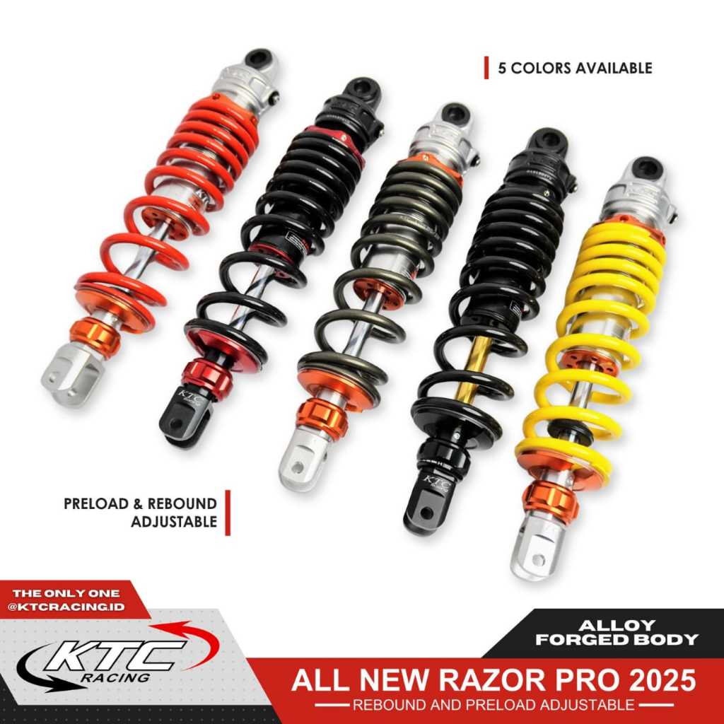 SHOCK KTC RACING RAZOR PRO NON TABUNG 300MM 325MM MIO VARIO 125 150 MIO BEAT SCOOPY FINO ORIGINAL KT