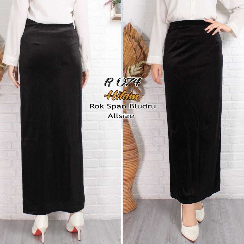 22 Termurah Rok Span Bludru Panjang TerbaruRok Span Kerja Wanita PanjangRok Span Belah Belakang Panj