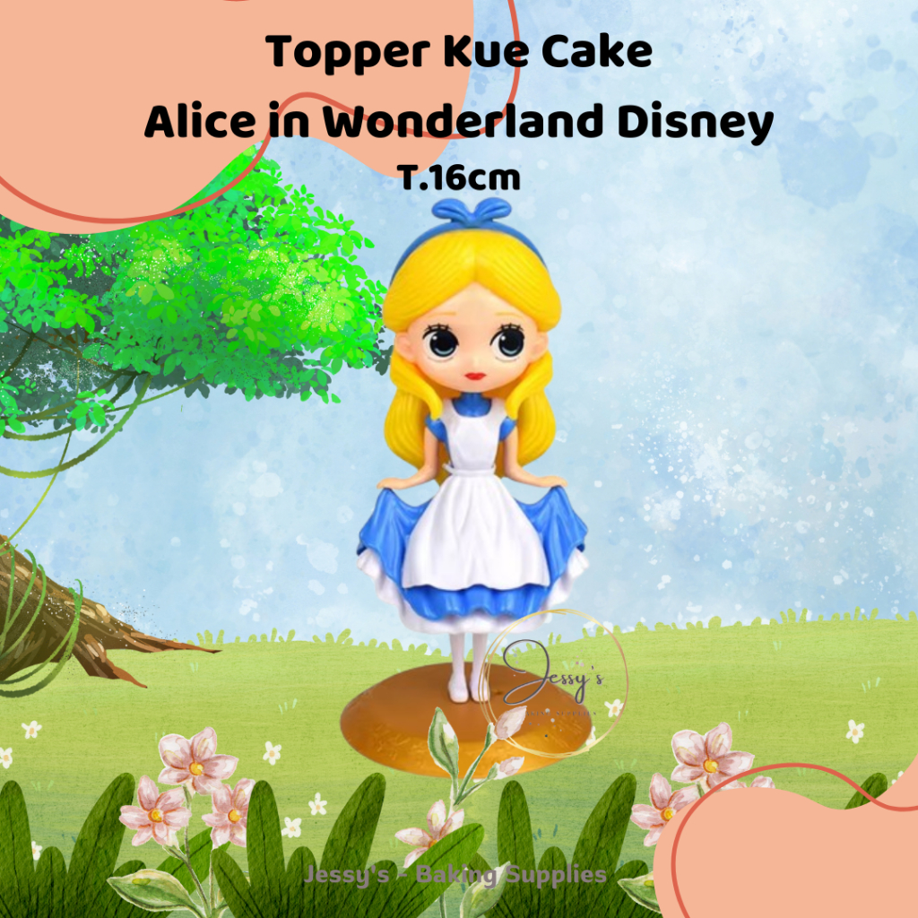 Alice in Wonderland Disney Princess Topper Kue Cake Disney Princess