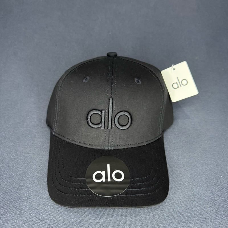 Topi Lari Olahraga ALO Full Black Bahan Cotton