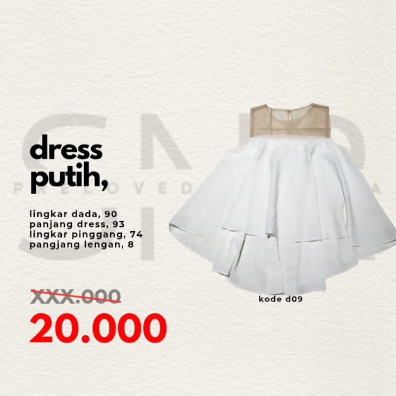 Preloved Dress Putih