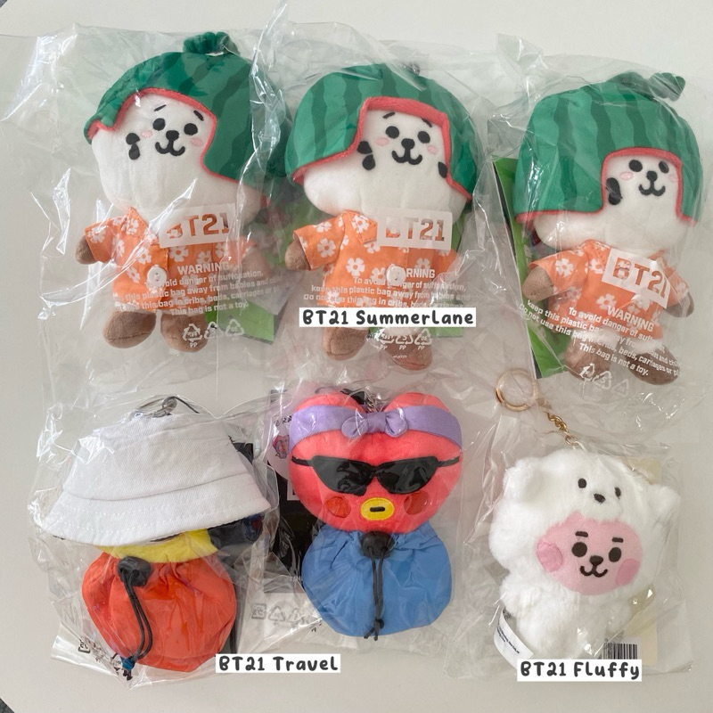 [Ready] Official BT21 Fluffy Photocard Holder | BT21 Cahol Fluffy | BT21 Travel Chimmy Tata | BT21 S