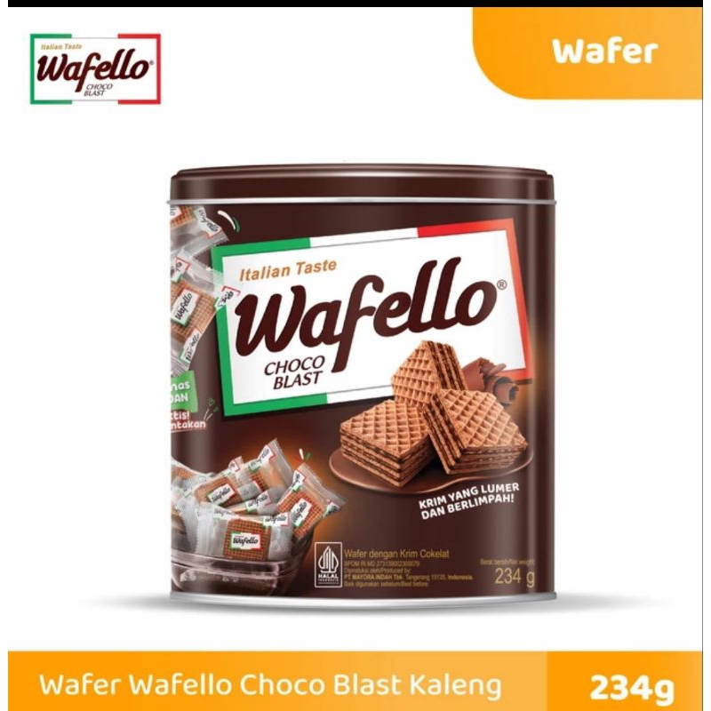 

ROMA WAFELLO CHOCO WAFER KALENG 234GR