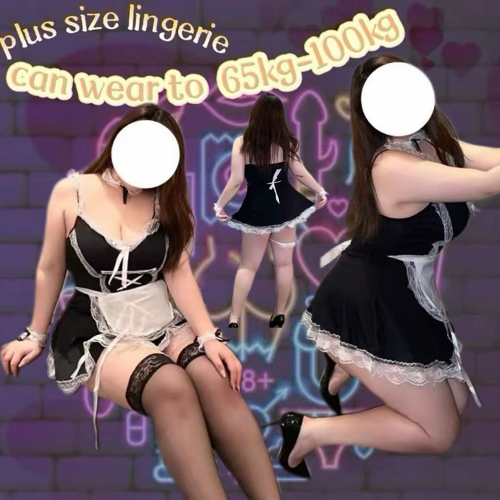 BERKUALITAS Lingerie Bigsize Plus Size Lingerie Cantik Lingerie Seksi Model Cosplay Seragam fit to