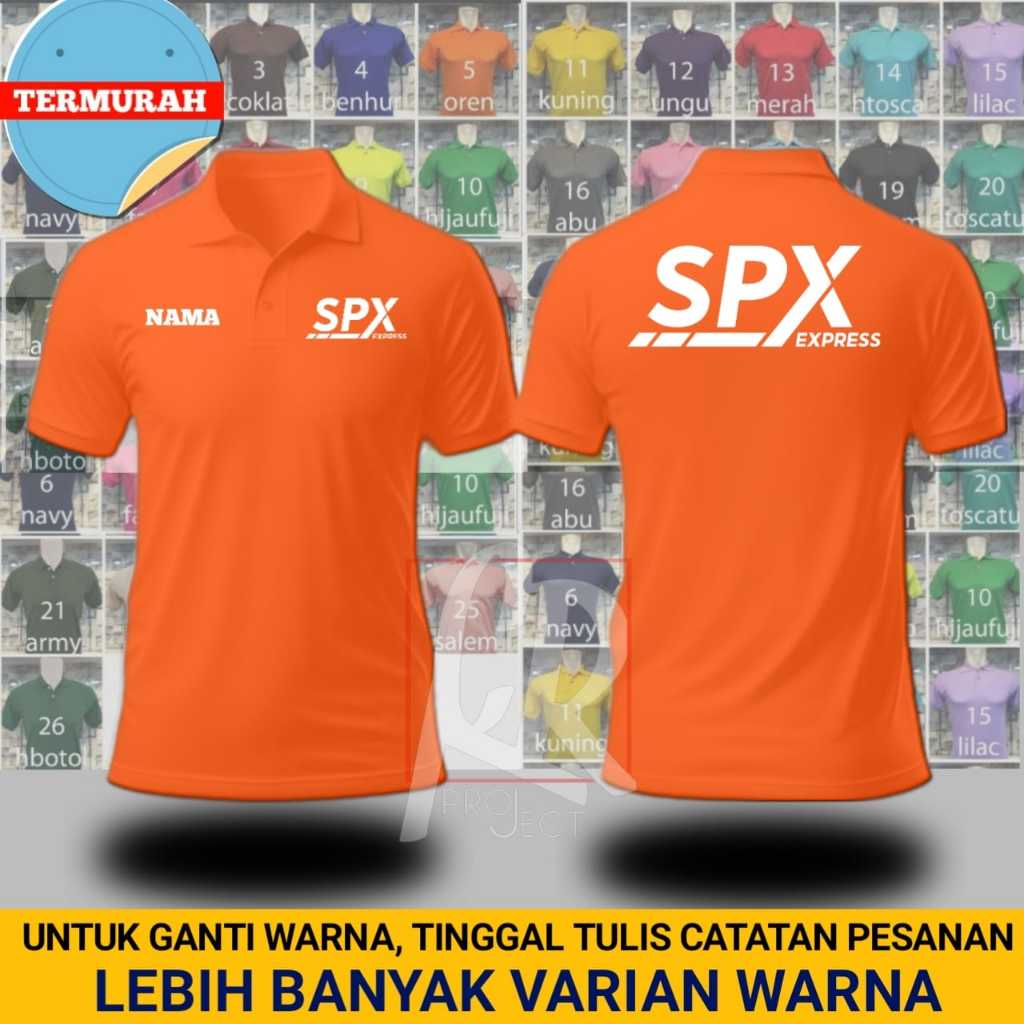 CUSTOM NAMA baju polo spx express seragam pria