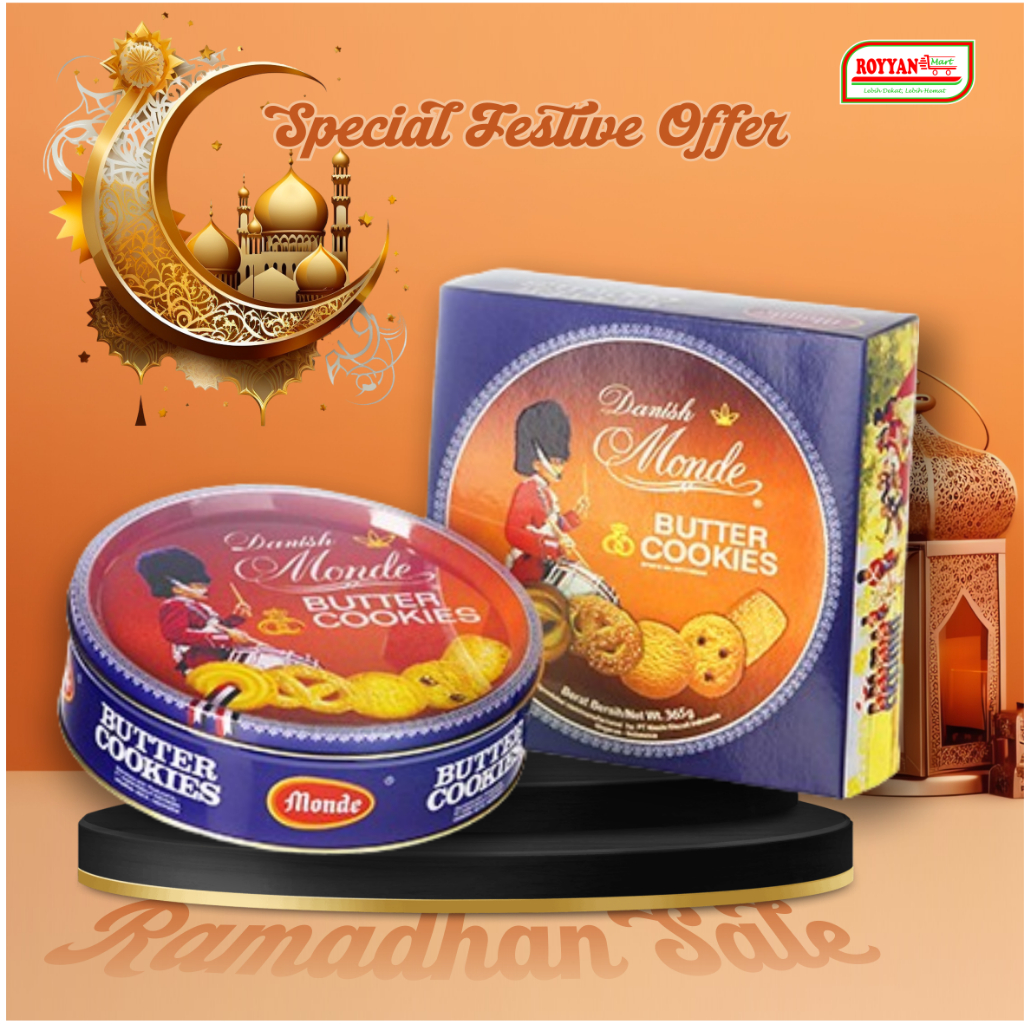 

PROMO Ramadhan MONDE BUTTER COOKIES 908g - 454g Kaleng Menu Wajib Lebaran Idul Fitri