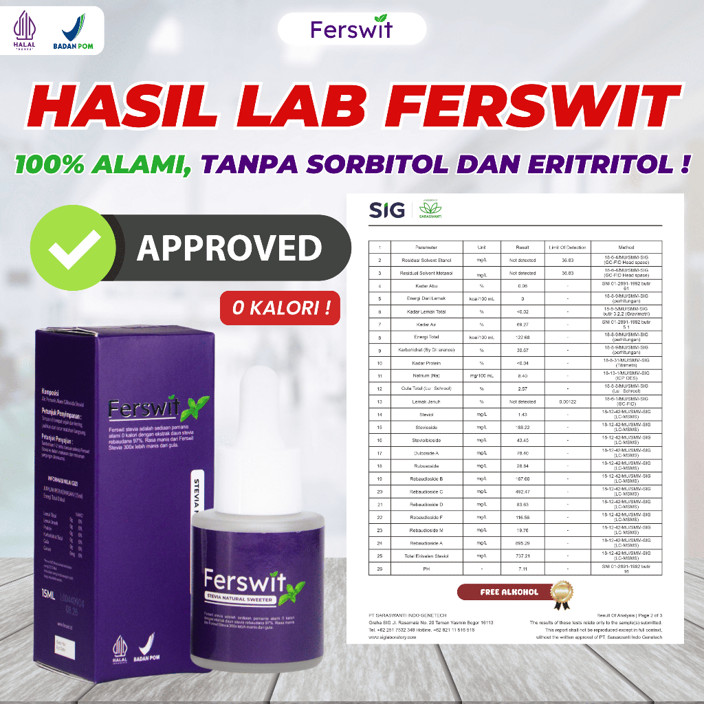 

Ferswit Stevia - Pemanis Alami 100% Original Tanpa Kalori