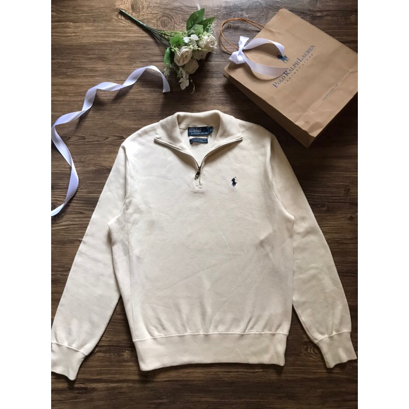 Quarter Zip Creme Polo ralph lauren