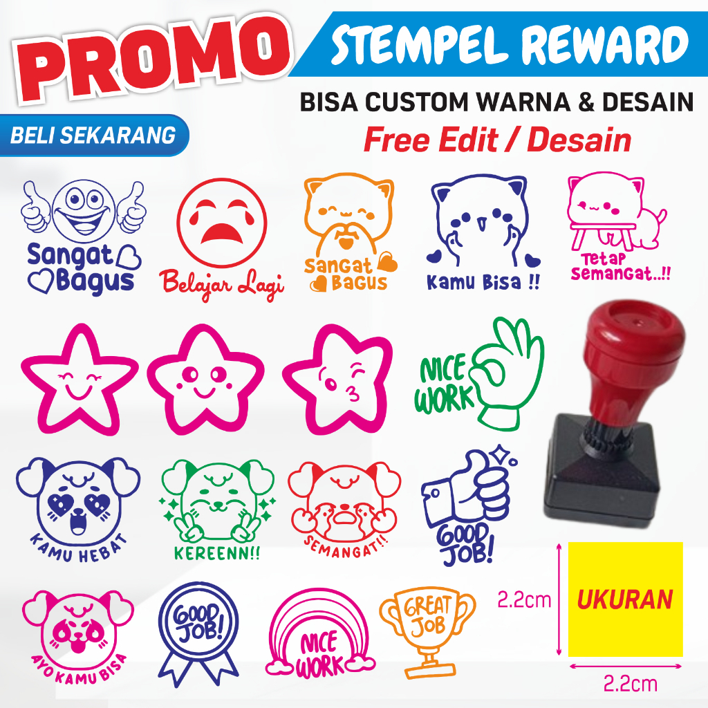 

Stempel Guru Bintang [KECIL] Star Teacher Stamp Penilaian Rewards TK SD Anak Paud Stampel Nilai Kotak 22x22mm